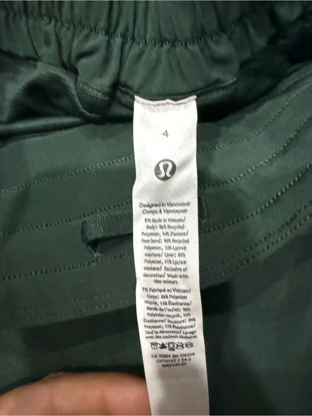 lululemon athletica Forest Green Athletic Shorts - Picture 3 of 4